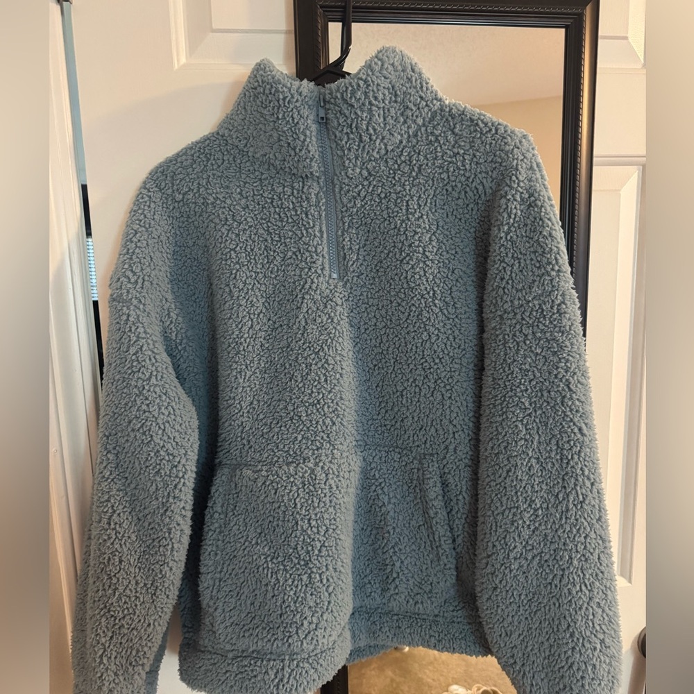 Blue American Eagle Sherpa